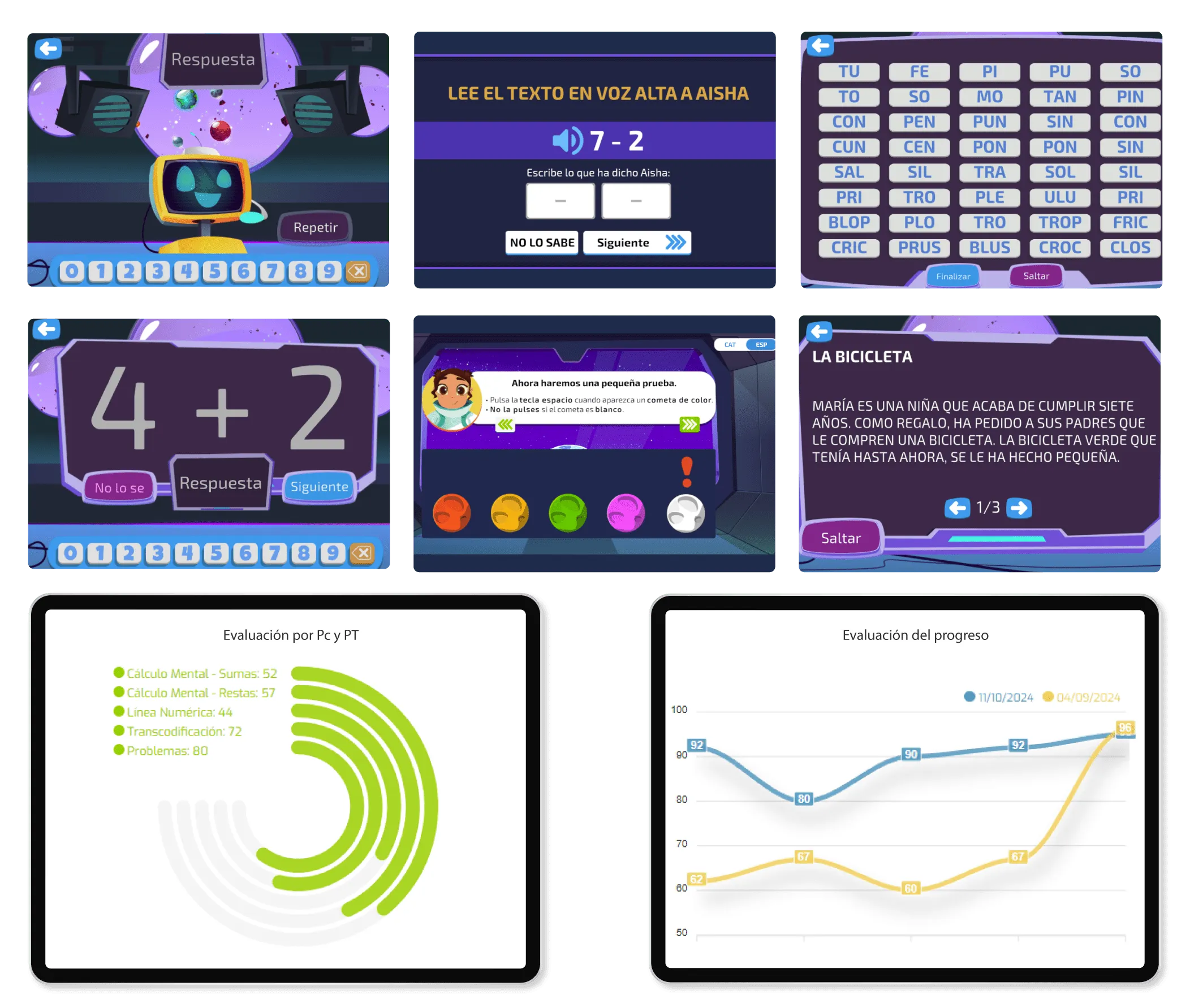 Batería de tests NeurekaTest en la plataforma para profesionales
