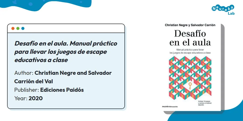 Book card and cover of “Desafío en el aula” by Christian Negre and Salvador Carrión (Ediciones Paidós, 2020).