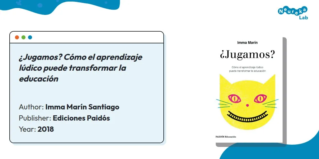 Book card and cover of “¿Jugamos?” by Imma Marín Santiago (Ediciones Paidós, 2018).