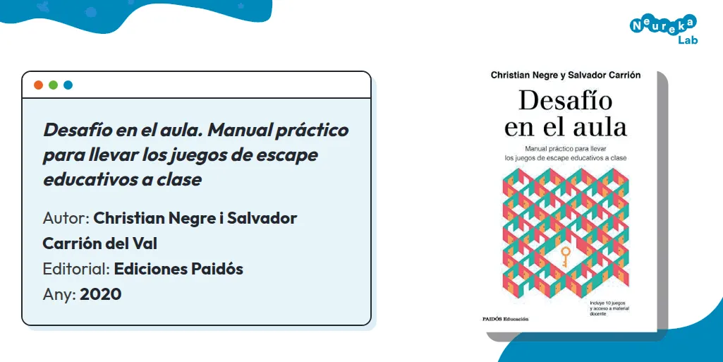 Fitxa i coberta de «Desafío en el aula», de Christian Negre i Salvador Carrión (Ediciones Paidós, 2020).